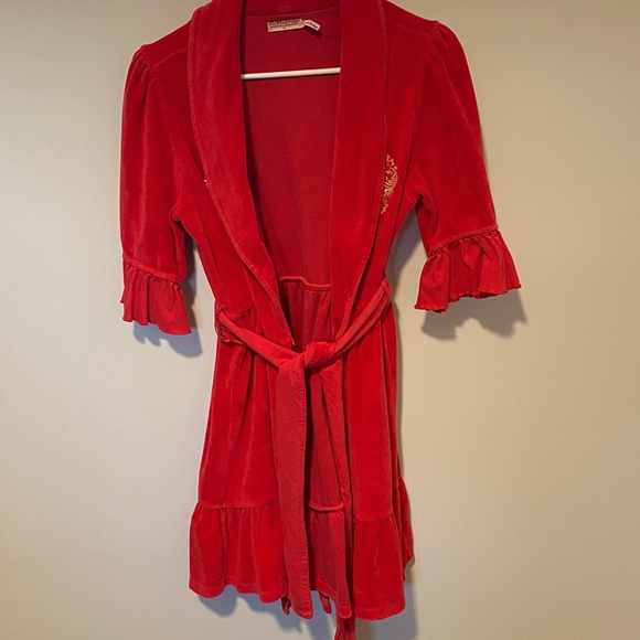 Juicy Couture Scarlet Ruffle Trim Robe - Picture 1 of 7